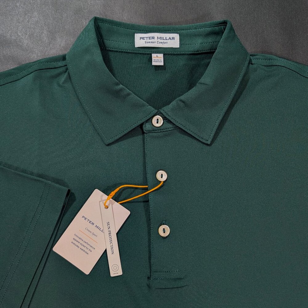 Peter Millar Oleander Solid Performance Jersey Po… - image 1